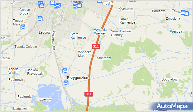 mapa Smardów, Smardów na mapie Targeo