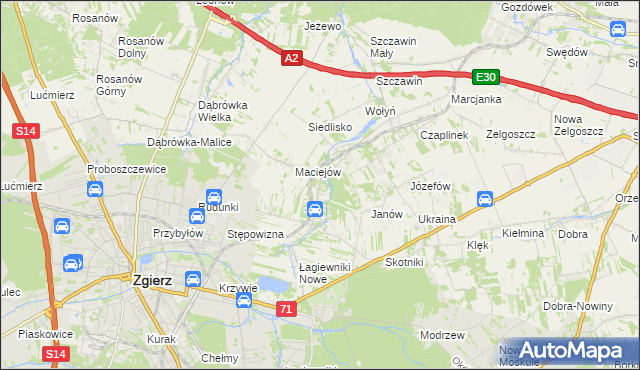 mapa Smardzew gmina Zgierz, Smardzew gmina Zgierz na mapie Targeo