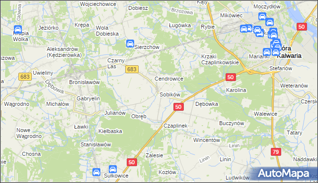 mapa Sobików, Sobików na mapie Targeo