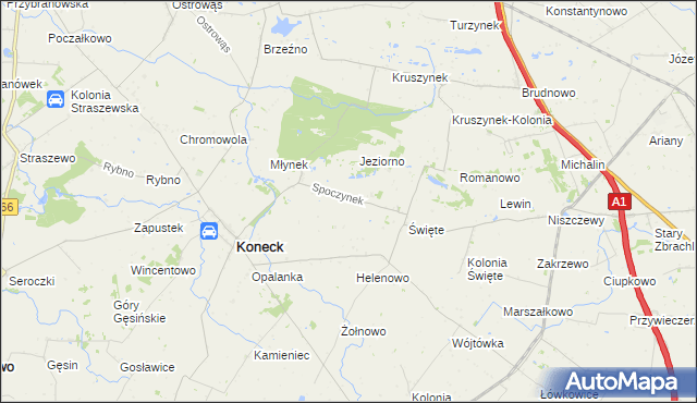 mapa Spoczynek, Spoczynek na mapie Targeo