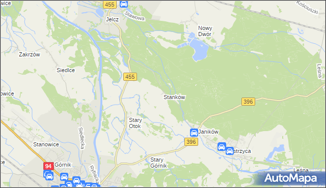 mapa Stanków, Stanków na mapie Targeo