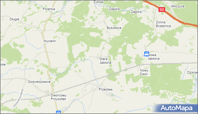 mapa Stara Jabłona, Stara Jabłona na mapie Targeo