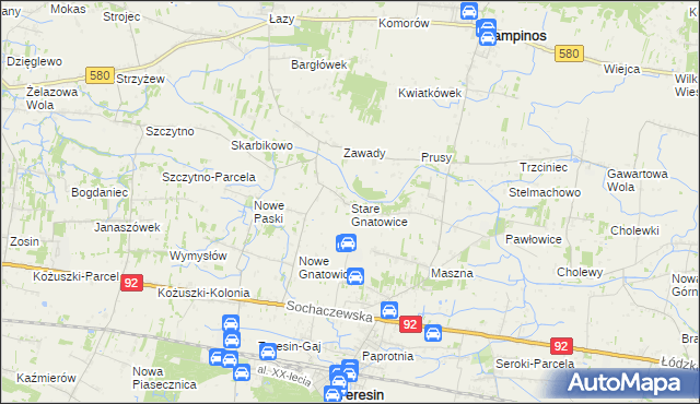 mapa Stare Gnatowice, Stare Gnatowice na mapie Targeo