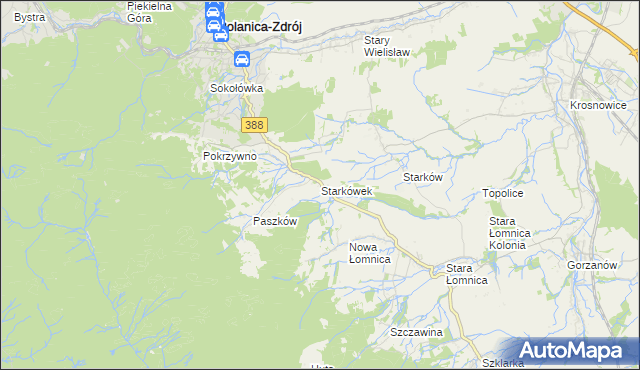 mapa Starkówek, Starkówek na mapie Targeo