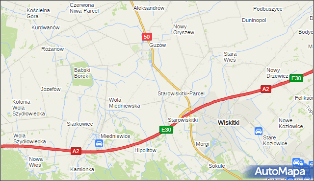 mapa Starowiskitki-Parcel, Starowiskitki-Parcel na mapie Targeo