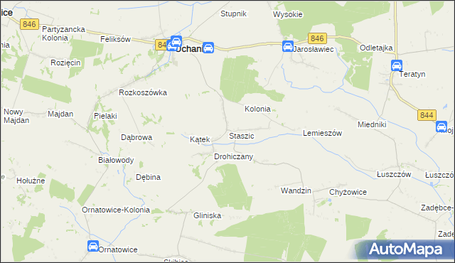 mapa Staszic, Staszic na mapie Targeo