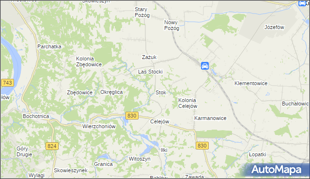 mapa Stok gmina Końskowola, Stok gmina Końskowola na mapie Targeo