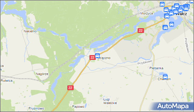 mapa Strączno, Strączno na mapie Targeo