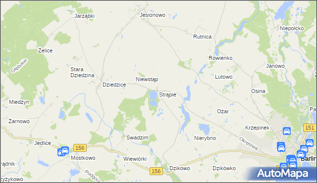 mapa Strąpie, Strąpie na mapie Targeo
