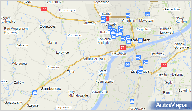 mapa Strochcice, Strochcice na mapie Targeo
