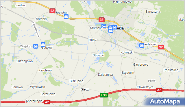 mapa Stroszki, Stroszki na mapie Targeo