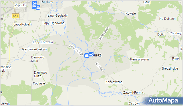 mapa Suraż, Suraż na mapie Targeo