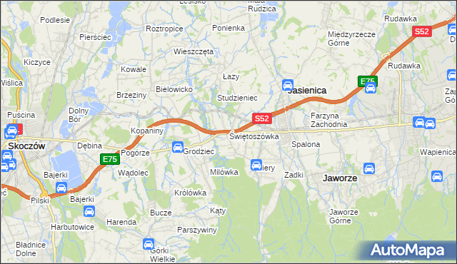mapa Świętoszówka, Świętoszówka na mapie Targeo