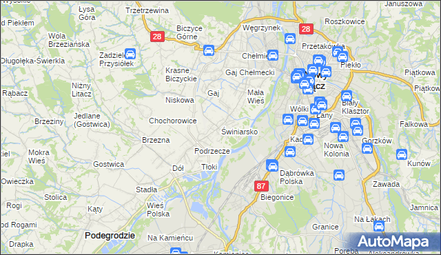 mapa Świniarsko, Świniarsko na mapie Targeo