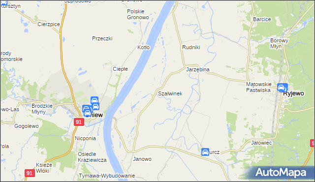 mapa Szałwinek, Szałwinek na mapie Targeo