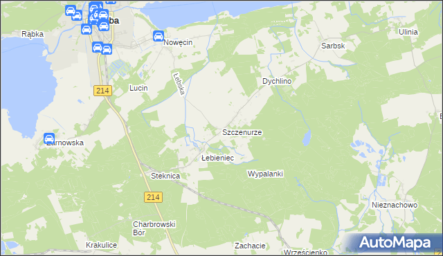 mapa Szczenurze, Szczenurze na mapie Targeo