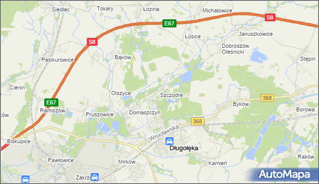 mapa Szczodre, Szczodre na mapie Targeo