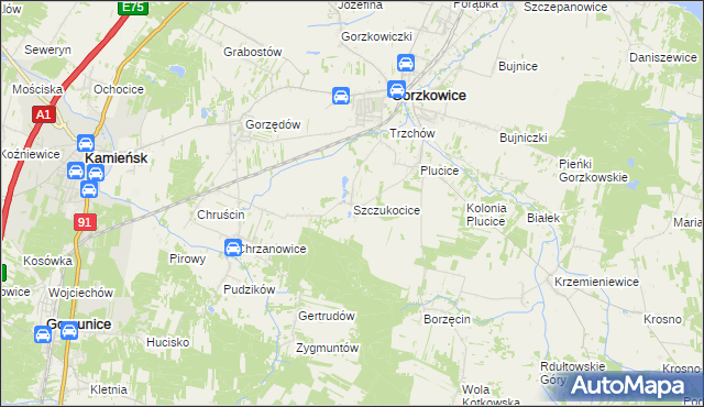 mapa Szczukocice, Szczukocice na mapie Targeo