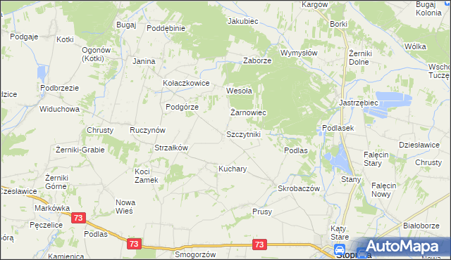 mapa Szczytniki gmina Stopnica, Szczytniki gmina Stopnica na mapie Targeo