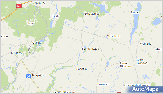 mapa Szembruczek, Szembruczek na mapie Targeo