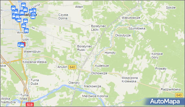 mapa Szerszenie, Szerszenie na mapie Targeo