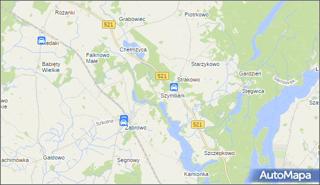 mapa Szymbark gmina Iława, Szymbark gmina Iława na mapie Targeo