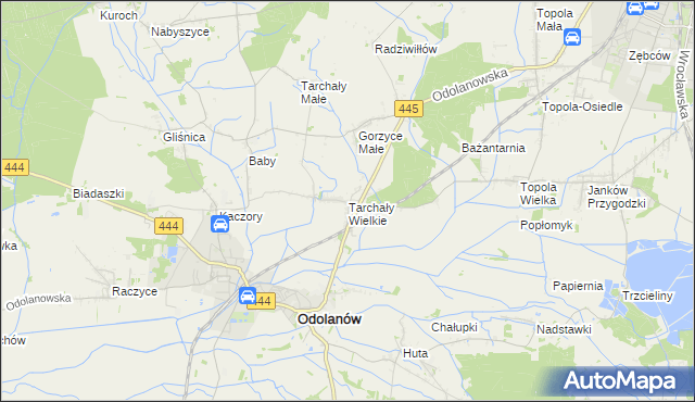 mapa Tarchały Wielkie, Tarchały Wielkie na mapie Targeo