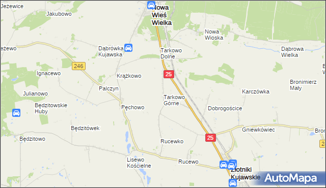mapa Tarkowo Górne, Tarkowo Górne na mapie Targeo