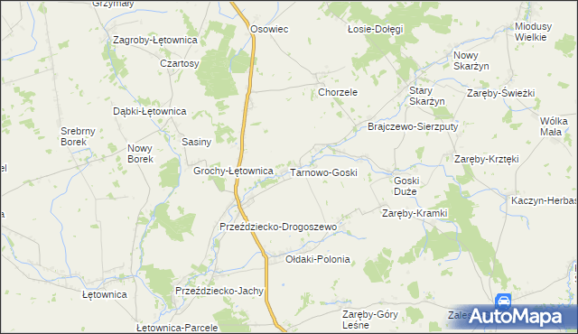 mapa Tarnowo-Goski, Tarnowo-Goski na mapie Targeo