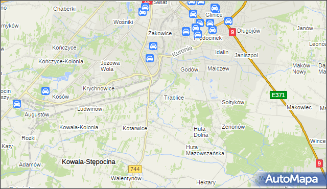 mapa Trablice, Trablice na mapie Targeo