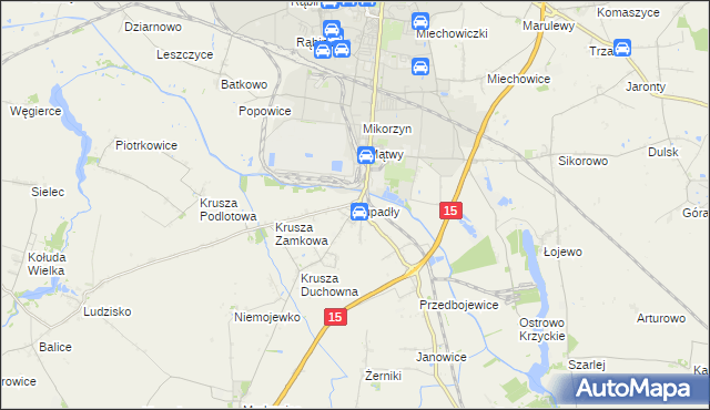 mapa Tupadły gmina Inowrocław, Tupadły gmina Inowrocław na mapie Targeo