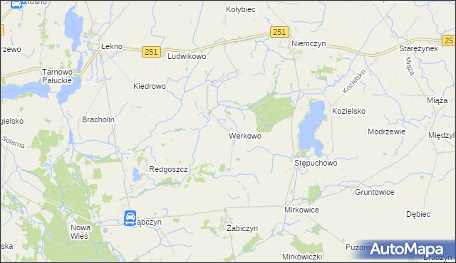 mapa Werkowo, Werkowo na mapie Targeo