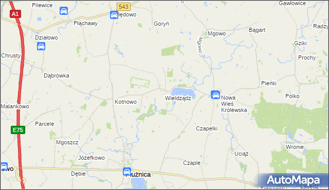 mapa Wieldządz, Wieldządz na mapie Targeo