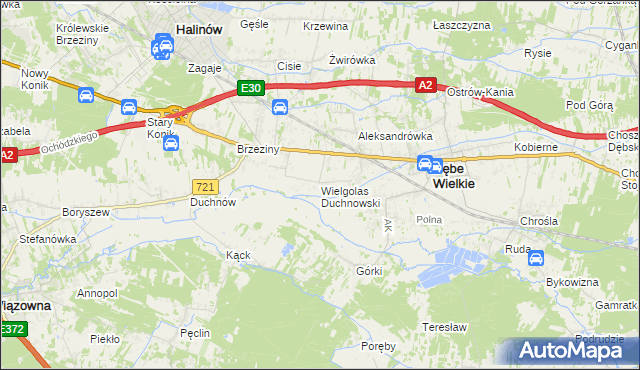 mapa Wielgolas Duchnowski, Wielgolas Duchnowski na mapie Targeo