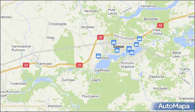 mapa Wioska gmina Skępe, Wioska gmina Skępe na mapie Targeo