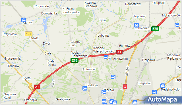 mapa Wola Kiedrzyńska, Wola Kiedrzyńska na mapie Targeo