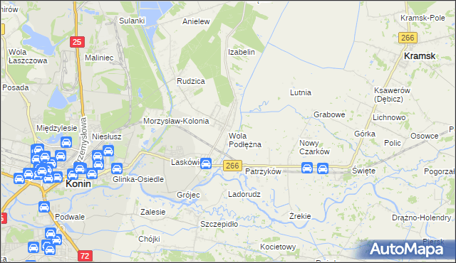mapa Wola Podłężna, Wola Podłężna na mapie Targeo