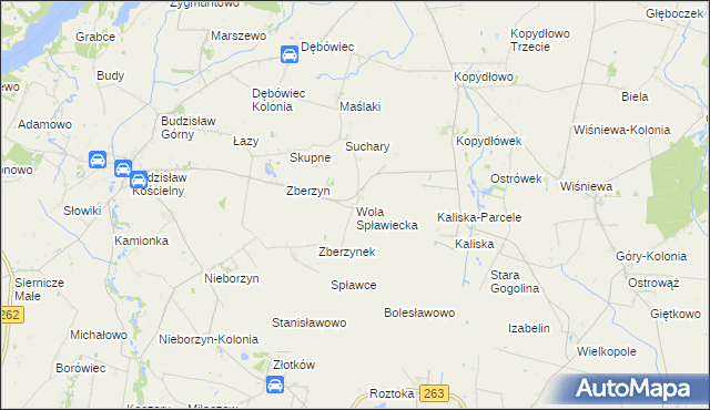 mapa Wola Spławiecka, Wola Spławiecka na mapie Targeo
