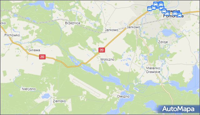 mapa Woliczno, Woliczno na mapie Targeo
