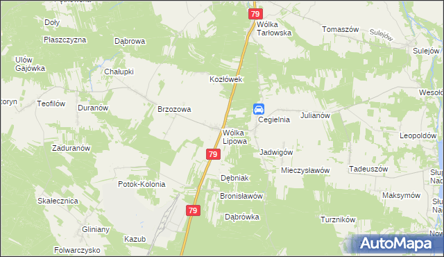 mapa Wólka Lipowa, Wólka Lipowa na mapie Targeo