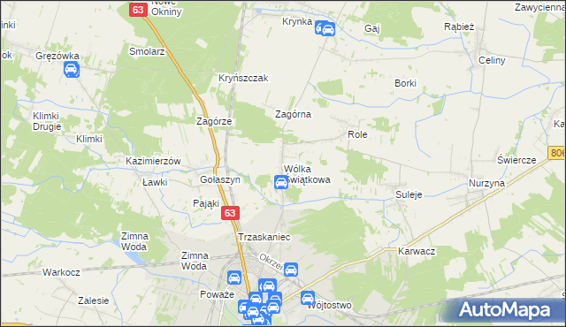 mapa Wólka Świątkowa, Wólka Świątkowa na mapie Targeo