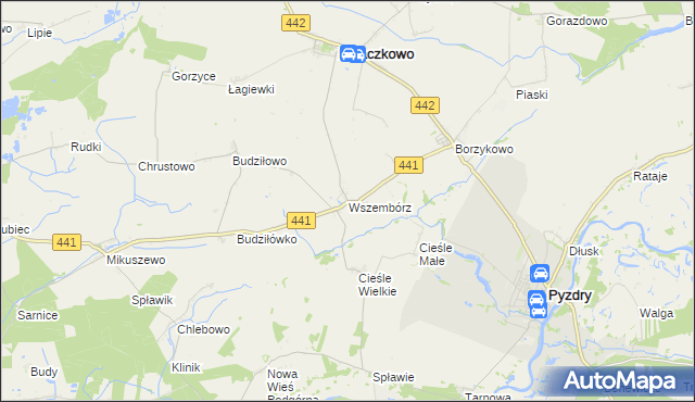 mapa Wszembórz, Wszembórz na mapie Targeo