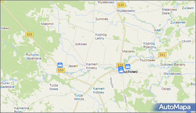mapa Wyczałkowo, Wyczałkowo na mapie Targeo