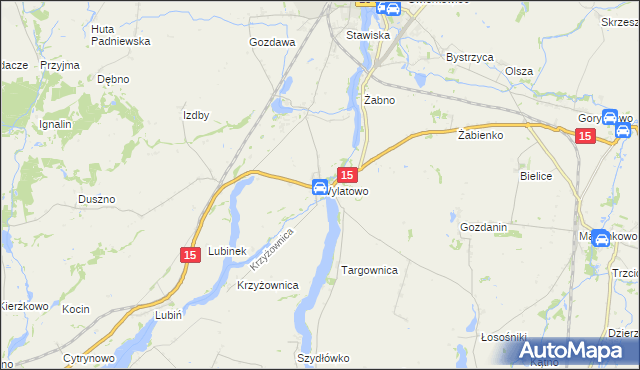 mapa Wylatowo, Wylatowo na mapie Targeo