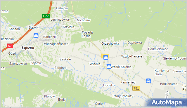 mapa Wzdół Rządowy, Wzdół Rządowy na mapie Targeo