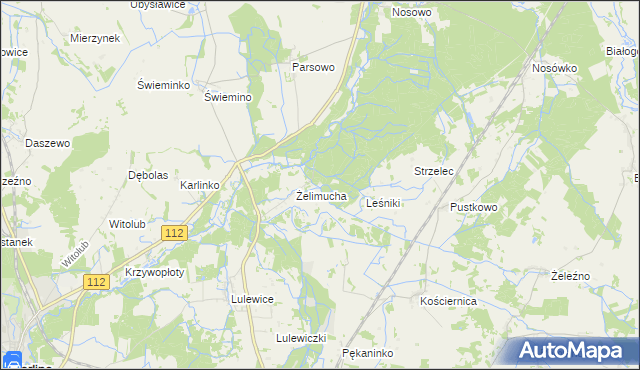 mapa Ząbki gmina Białogard, Ząbki gmina Białogard na mapie Targeo
