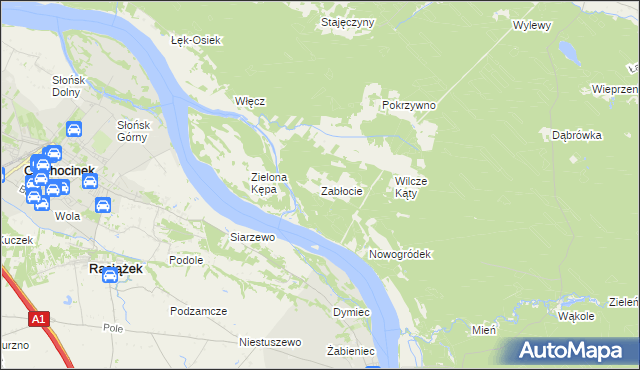 mapa Zabłocie gmina Czernikowo, Zabłocie gmina Czernikowo na mapie Targeo
