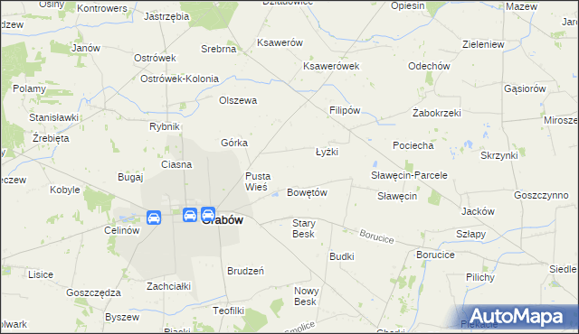 mapa Żaczki, Żaczki na mapie Targeo
