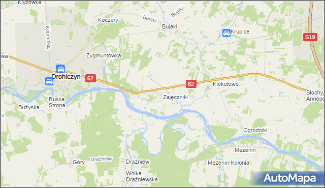 mapa Zajęczniki, Zajęczniki na mapie Targeo