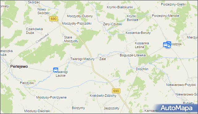 mapa Żale, Żale na mapie Targeo